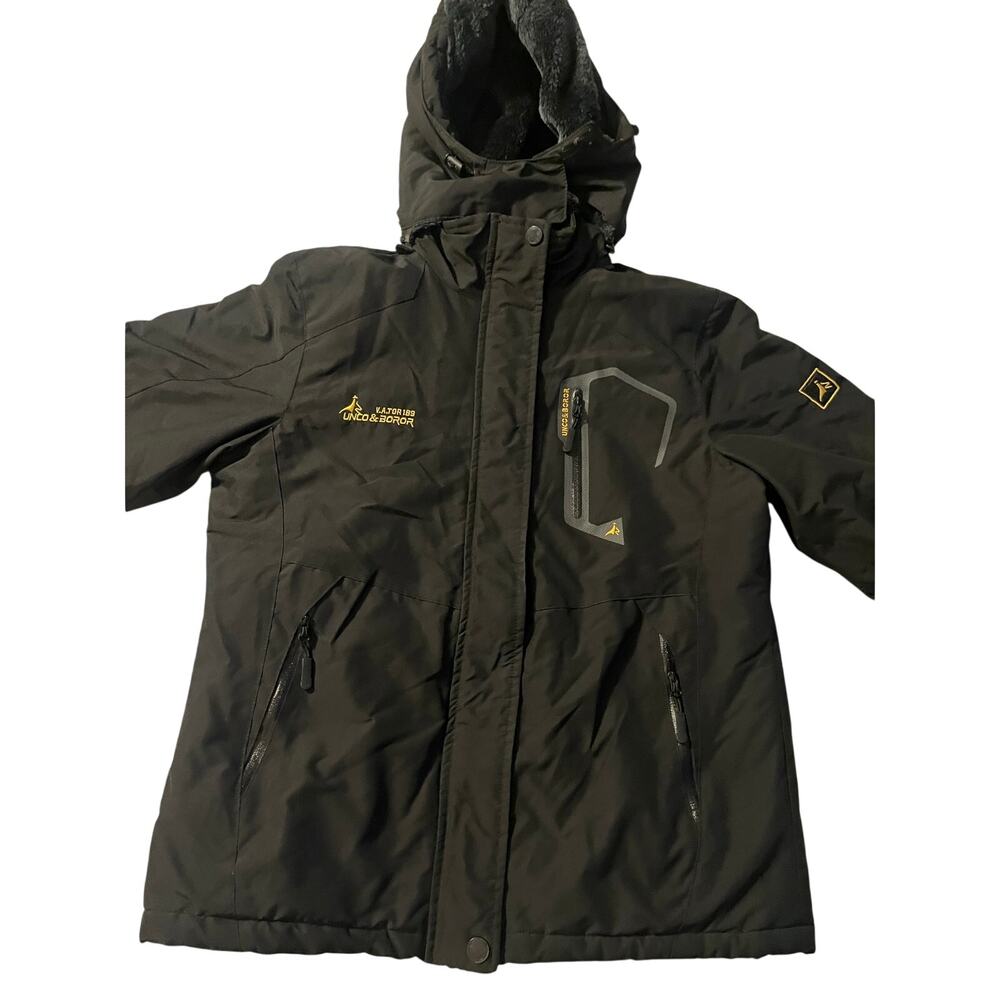 MOERDENG Men's Ski Jacket Size S Black Unco & Boror VATOR 189 Waterproof Coat